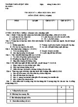 Đề thi học kì I Giáo dục công dân khối THCS - Năm học 2014-2015 - Trường THCS Lê Quý Đôn